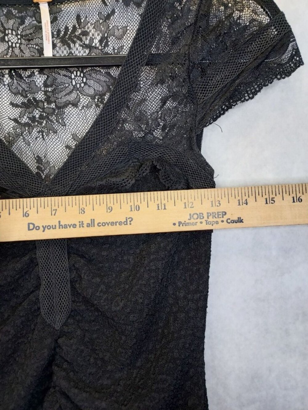 Free People Lace Envy Bodycon Dress Women’s XS Black Stretch Mini Club Festival - Picture 14 of 14